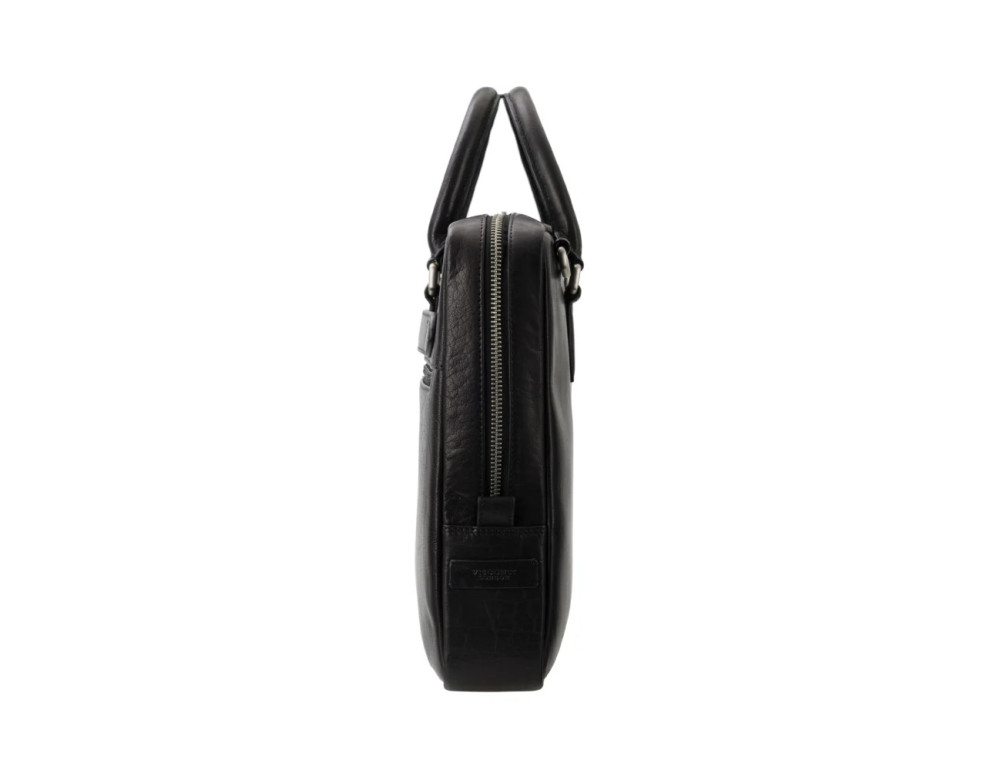 Тонка шкіряна сумка для ноутбука з RFID-захистом Visconti Slim Laptop Case ML50 Blk - Фотографія № 5