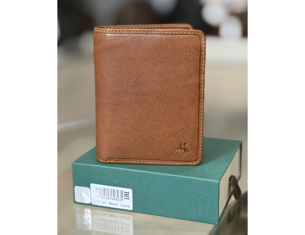Коричневий гаманець чоловічий Visconti TSC44 TAN Lucca c RFID - Фотографія № 5
