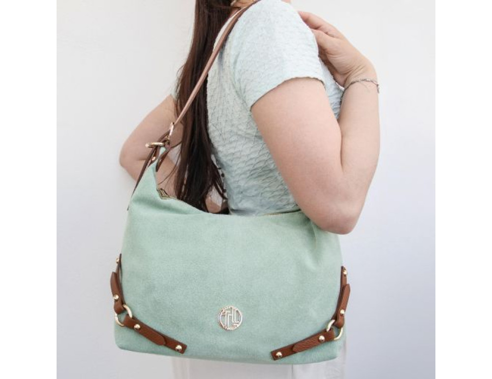 Жіноча замшева сумка на плече Sierra TL142419 Mint Green - Фотографія № 2