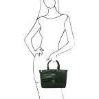 Зелена сумка жіноча через плече Layla Croco від Tuscany TL142398 Forest Green - Фотографія № 101