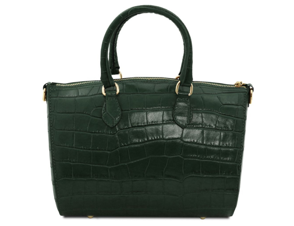 Зелена сумка жіноча через плече Layla Croco від Tuscany TL142398 Forest Green - Фотографія № 4