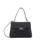 Жіноча шкіряна сумка через плече середнього розміру Virginia Conti VC04060Black (чорна, Італія) - Фотографія № 100