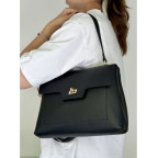 Жіноча шкіряна сумка через плече середнього розміру Virginia Conti VC04060Black (чорна, Італія) - Фотографія № 104