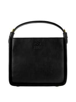 Женская кожаная сумка-тоут чёрного цвета Time Resistance 5247501
