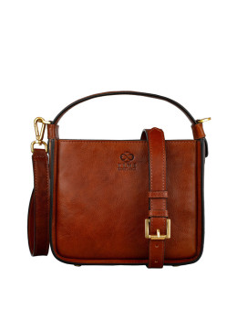 Женская кожаная сумка-тоут коньячного цвета Time Resistance 5247601