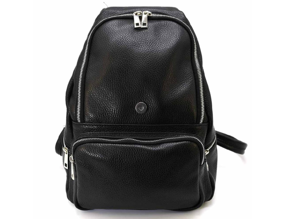 Жіночий шкіряний рюкзак Virginia Conti VC03150black (чорний, Італія) - Фотографія № 5