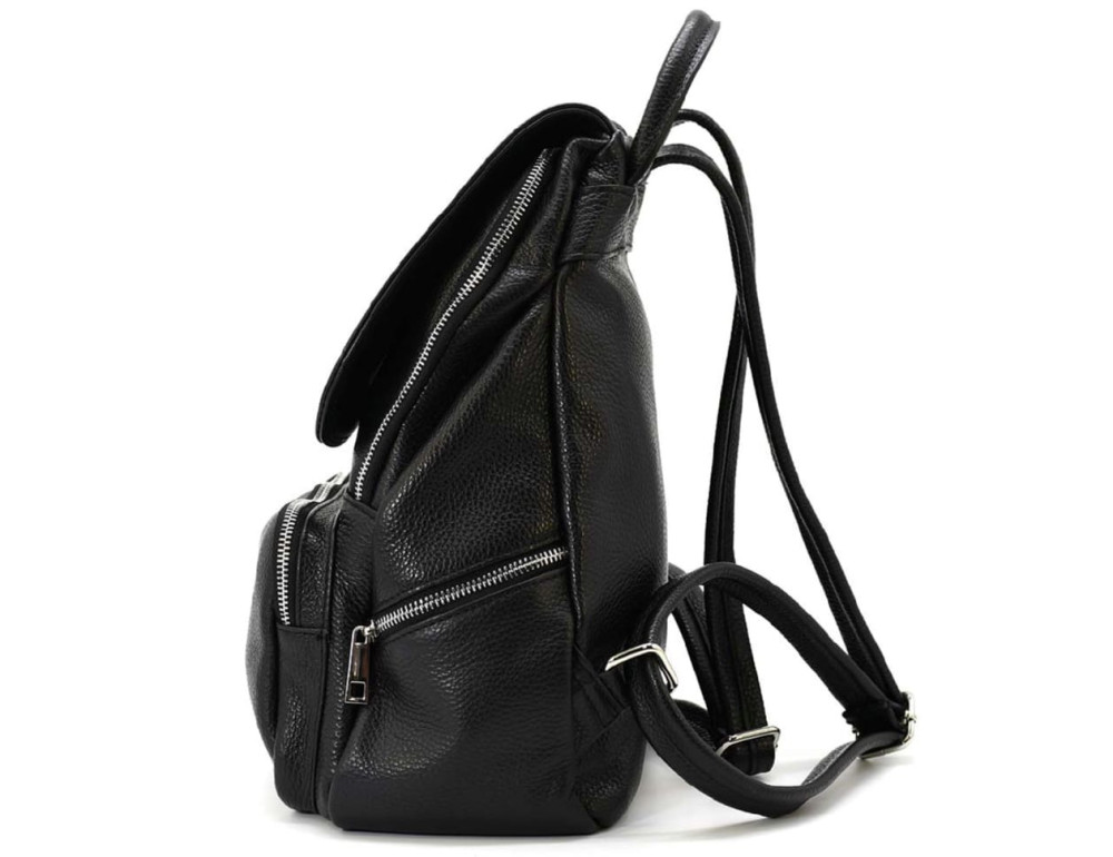 Жіночий шкіряний рюкзак Virginia Conti VC03150black (чорний, Італія) - Фотографія № 6