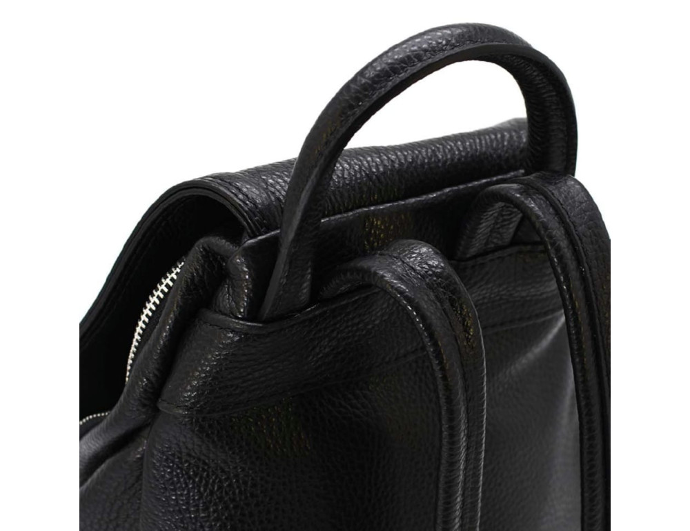 Жіночий шкіряний рюкзак Virginia Conti VC03150black (чорний, Італія) - Фотографія № 7