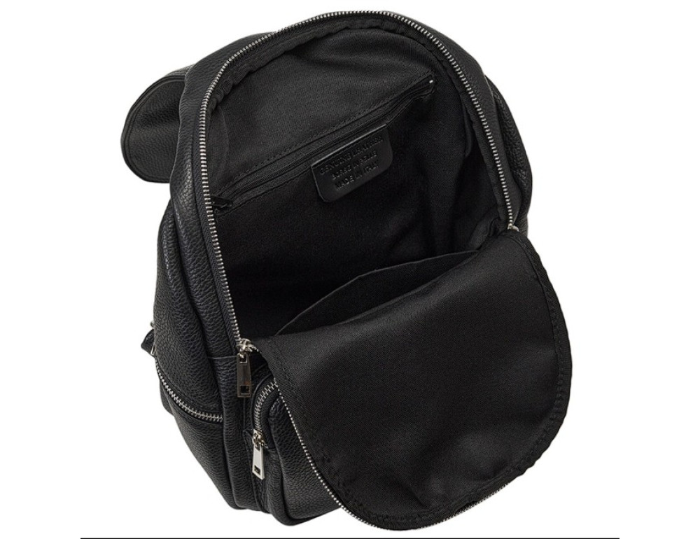 Жіночий шкіряний рюкзак Virginia Conti VC03150black (чорний, Італія) - Фотографія № 8