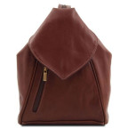 Жіночий рюкзак транфсормер із м'якої шкіри DELHI Tuscany Leather TL140962 Brown - Фотографія № 100