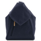 Жіночий рюкзак транфсормер із м'якої шкіри DELHI Tuscany Leather TL140962 Dark Blue - Фотографія № 100