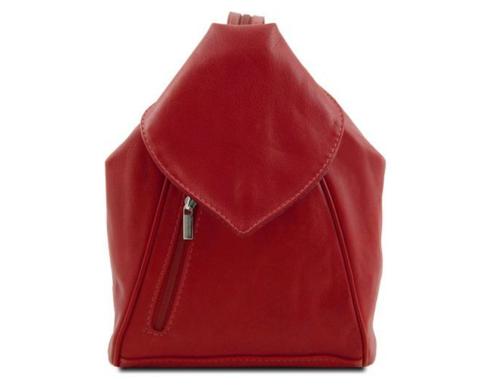 Жіночий рюкзак транфсормер із м'якої шкіри DELHI Tuscany Leather TL140962 Red - Фотографія № 1 Жіночий рюкзак транфсормер із м'якої шкіри DELHI Tuscany Leather TL140962 Red - Фотографія № 1