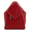 Жіночий рюкзак транфсормер із м'якої шкіри DELHI Tuscany Leather TL140962 Red