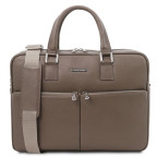 Темно-сіра шкіряна сумка під ноутбук TREVISO Tuscany Leather TL141986 DARK TAUPE - Фотографія № 100