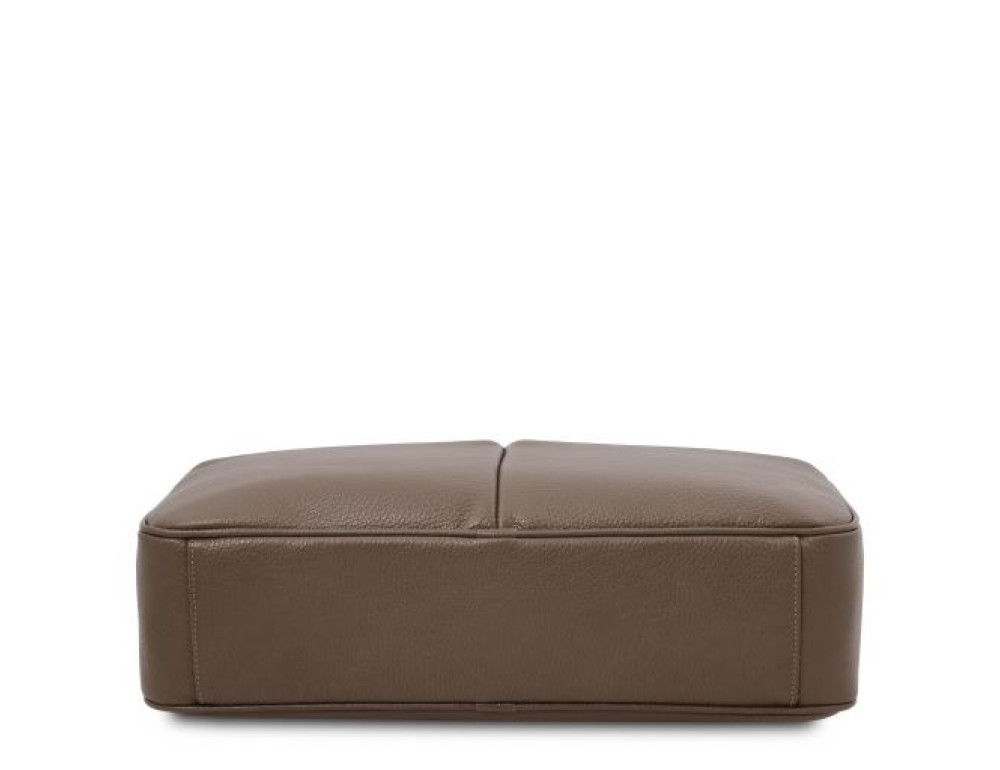 Темно-сіра шкіряна сумка під ноутбук TREVISO Tuscany Leather TL141986 DARK TAUPE - Фотографія № 5