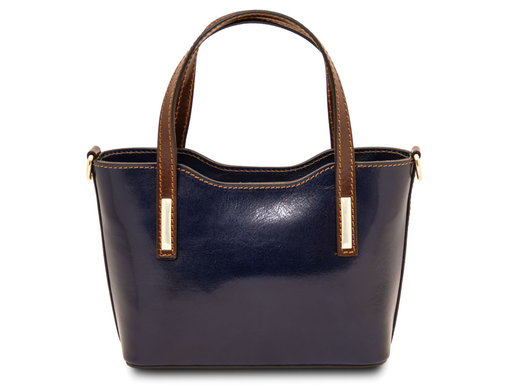 Темно-синя жіноча сумочка з натуральної шкіри Amelia Tuscany Leather TL142406 Navy - Фотографія № 3
