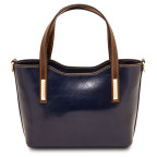 Темно-синя жіноча сумочка з натуральної шкіри Amelia Tuscany Leather TL142406 Navy - Фотографія № 102