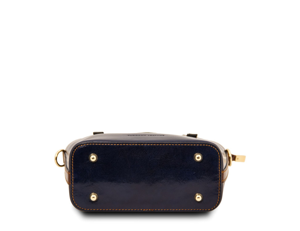 Темно-синя жіноча сумочка з натуральної шкіри Amelia Tuscany Leather TL142406 Navy - Фотографія № 4