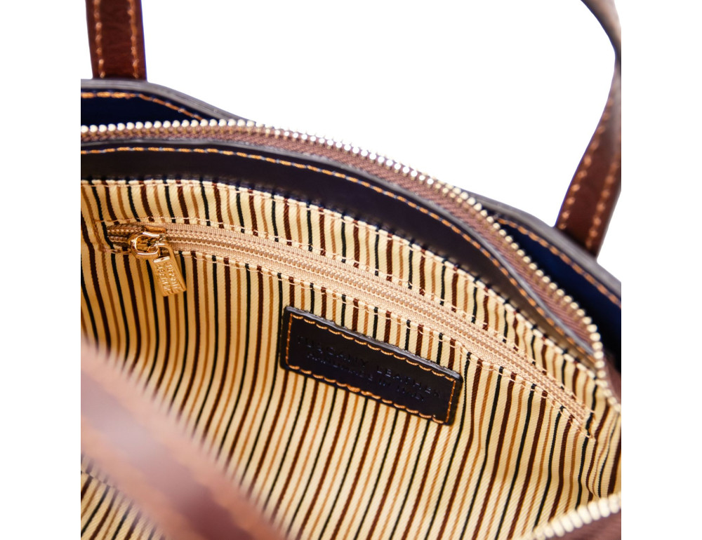 Темно-синя жіноча сумочка з натуральної шкіри Amelia Tuscany Leather TL142406 Navy - Фотографія № 5