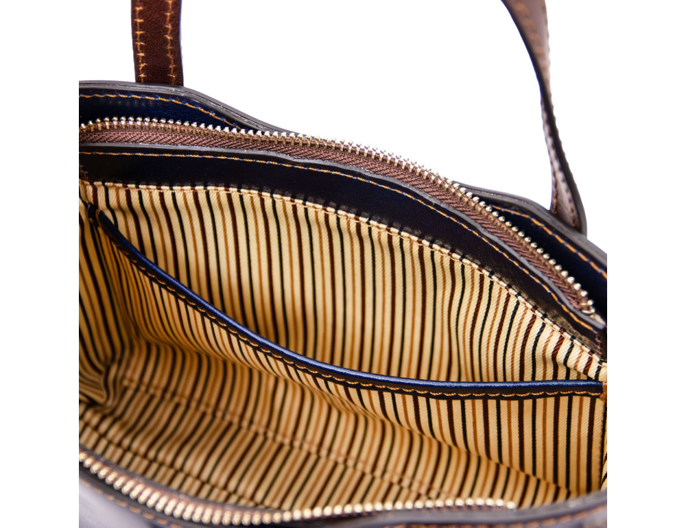 Темно-синя жіноча сумочка з натуральної шкіри Amelia Tuscany Leather TL142406 Navy - Фотографія № 6