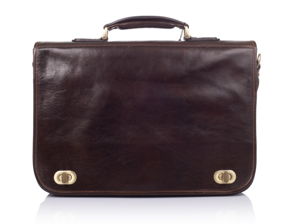 Коричневий шкіряний портфель VIRGINIA CONTI VCm141305/08810brown - Фотографія № 3