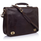 Коричневий шкіряний портфель VIRGINIA CONTI VCm141305/08810brown - Фотографія № 100