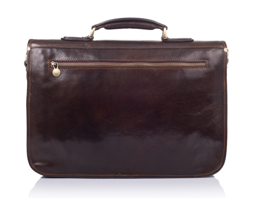 Коричневий шкіряний портфель VIRGINIA CONTI VCm141305/08810brown - Фотографія № 2