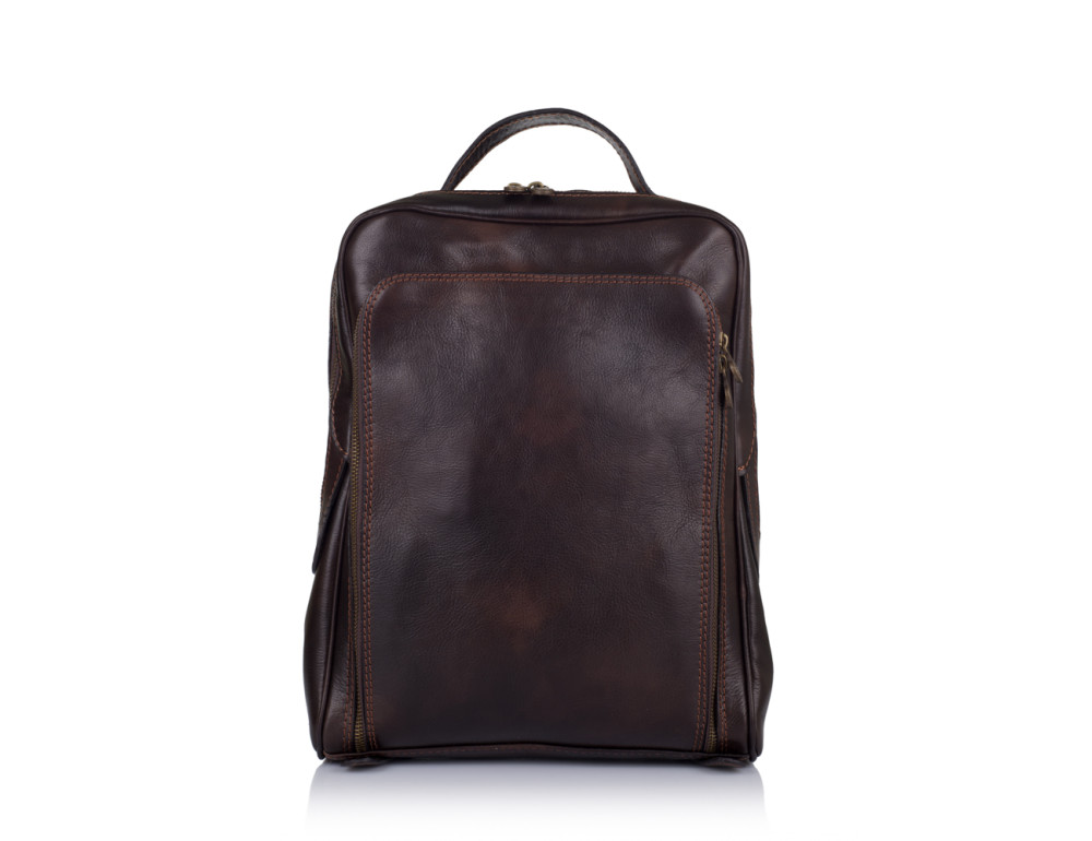 Коричневий шкіряний рюкзак VIRGINIA CONTI (ІТАЛІЯ) - VCM00354/0604BROWN - Фотографія № 2
