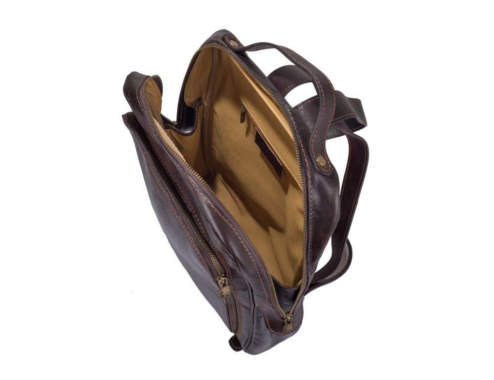 Коричневий шкіряний рюкзак VIRGINIA CONTI (ІТАЛІЯ) - VCM00354/0604BROWN - Фотографія № 4