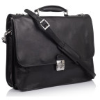 Стильний шкіряний портфель VIRGINIA CONTI VCMJN02BLACK - Фотографія № 100