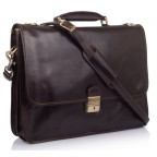 Стильний шкіряний портфель VIRGINIA CONTI VCMJN02BROWN - Фотографія № 100
