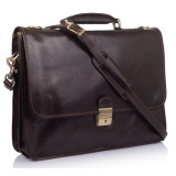 Стильний шкіряний портфель VIRGINIA CONTI VCMJN02BROWN