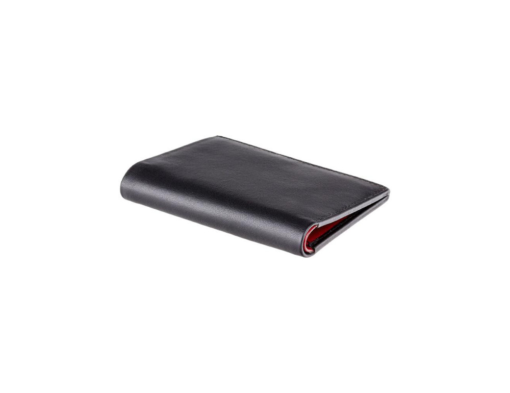 Чорний чоловічий шкіряний портмоне Visconti VSL26 BLK/RED Javelin c RFID - Фотографія № 4