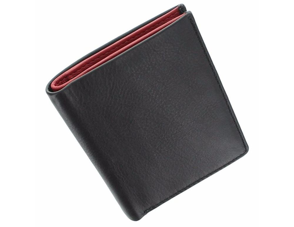 Чорний чоловічий шкіряний портмоне Visconti VSL26 BLK/RED Javelin c RFID - Фотографія № 5