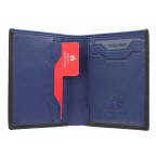 Маленький шкіряний портмоне Visconti VSL26 BK/CB Javelin c RFID (Black Cobalt) - Фотографія № 103