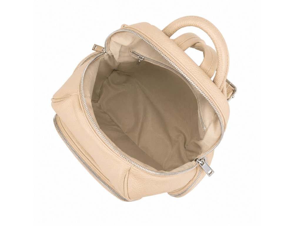 Жіночий шкіряний рюкзак VIRGINIA CONTI - VC2238 Beige - Фотографія № 4