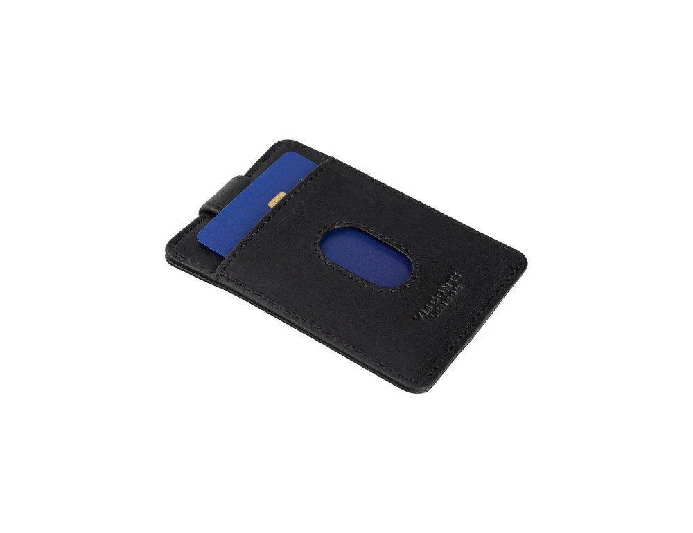 Шкіряний картхолдер Visconti VT92 M/BLK Carlo з RFID-захистом - Фотографія № 4