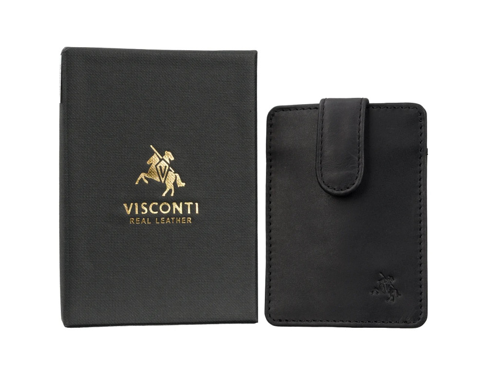 Шкіряний картхолдер Visconti VT92 M/BLK Carlo з RFID-захистом - Фотографія № 5