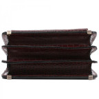 Коричнева шкіряна борсетки Manufatto Візитка 2 Brown Croco - Фотографія № 104