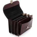 Коричнева шкіряна борсетки Manufatto Візитка 2 Brown Croco - Фотографія № 106