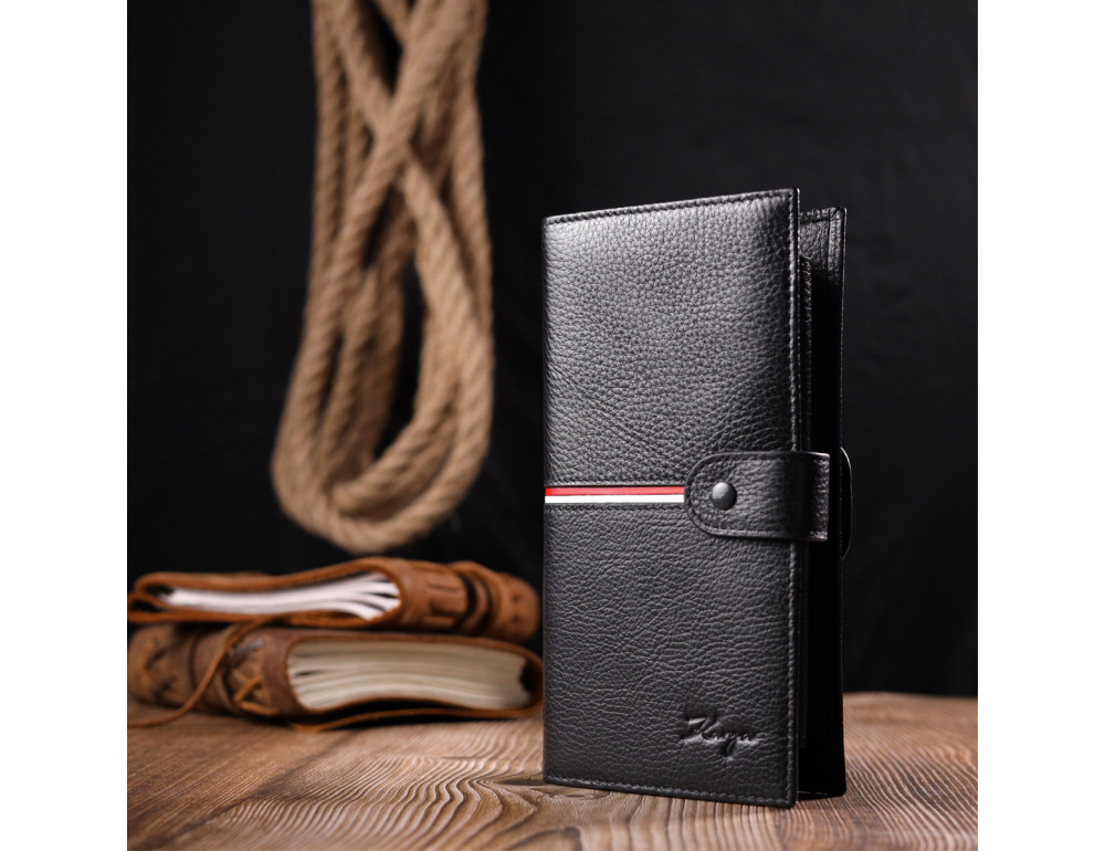 Місткий гаманець-клатч з натуральної шкіри KARYA 21182 - Фотографія № 8