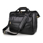Місткий шкіряний портфель JASPER & MAINE 7146A-1 чорний - Фотографія № 100