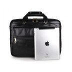 Місткий шкіряний портфель JASPER & MAINE 7146A-1 чорний - Фотографія № 106