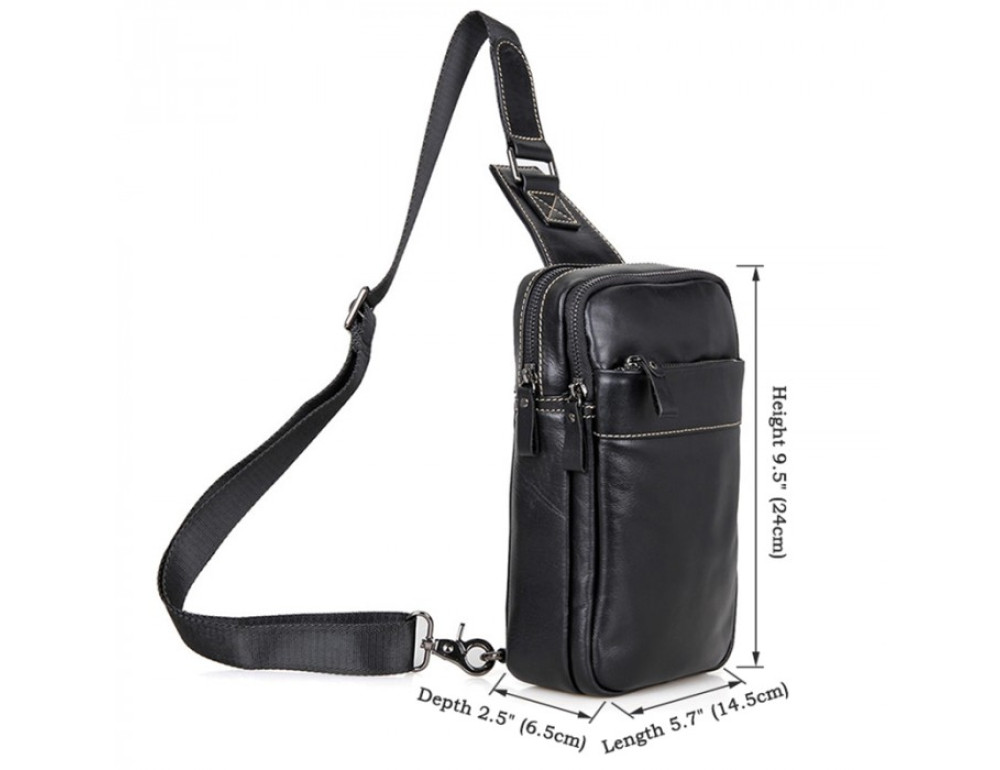 Шкіряний рюкзак Tiding Bag 4002A чорний - Фотографія № 3