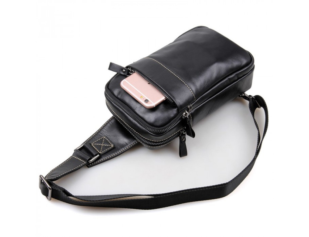 Шкіряний рюкзак Tiding Bag 4002A чорний - Фотографія № 5
