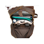 Мужской кожаный рюкзак Tiding Bag Bp5-2805J коричневый - Фото № 105