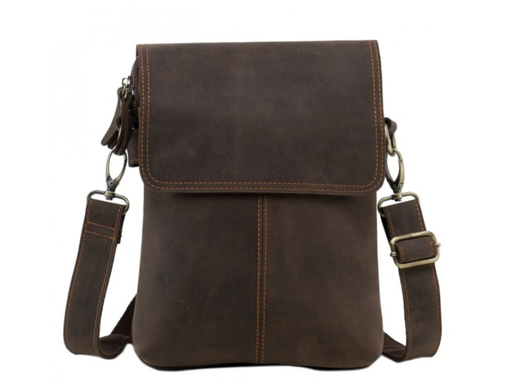 Сумка через плече чоловіча TIDING BAG NM15-2542-1C коричнева - Фотографія № 5