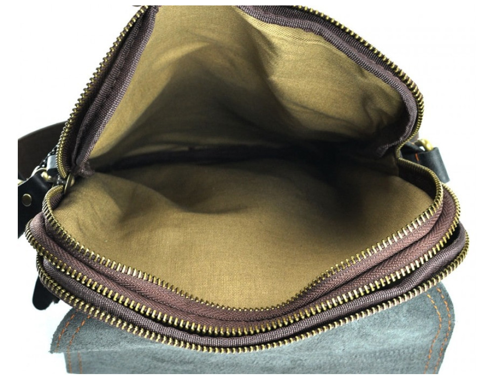 Сумка через плече чоловіча TIDING BAG NM15-2542-1C коричнева - Фотографія № 3