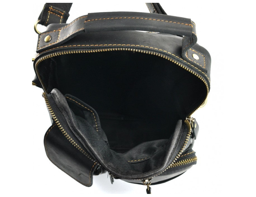 Шкіряна барсетка TIDING BAG t1171A чорна - Фотографія № 2