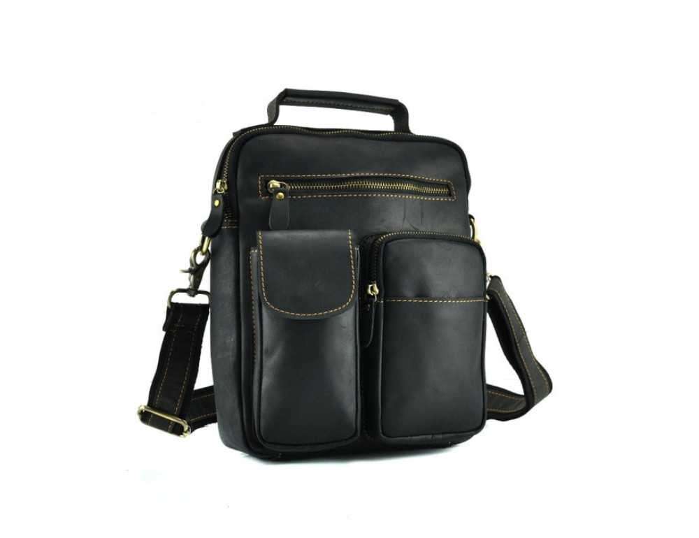 Шкіряна барсетка TIDING BAG t1171A чорна - Фотографія № 3